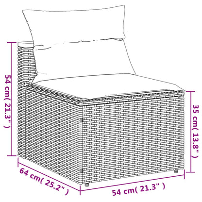 Tuinbanken 2 St Zonder Armleuning Met Kussens Poly Rattan