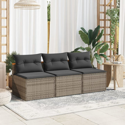 Tuinbanken 2 St Zonder Armleuning Met Kussens Poly Rattan
