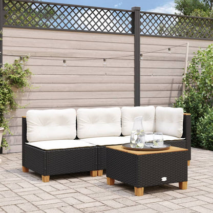 Tuinhoekbank Met Kussens Poly Rattan