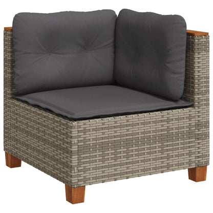 Tuinhoekbank Met Kussens Poly Rattan