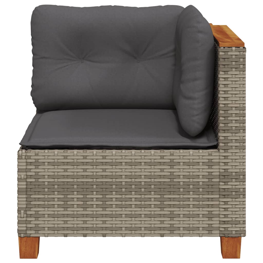 Tuinhoekbank Met Kussens Poly Rattan