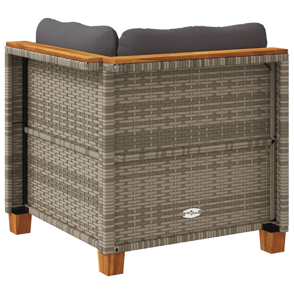 Tuinhoekbank Met Kussens Poly Rattan