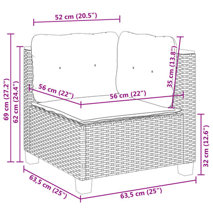 Tuinhoekbank Met Kussens Poly Rattan