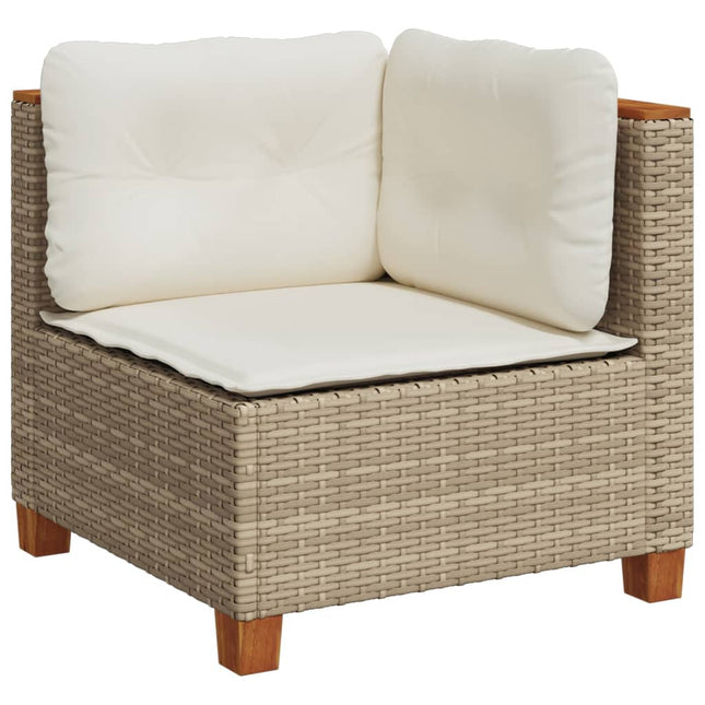 Tuinhoekbank Met Kussens Poly Rattan