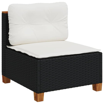 Tuinbank Zonder Armleuning Met Kussens Poly Rattan