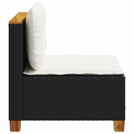 Tuinbank Zonder Armleuning Met Kussens Poly Rattan