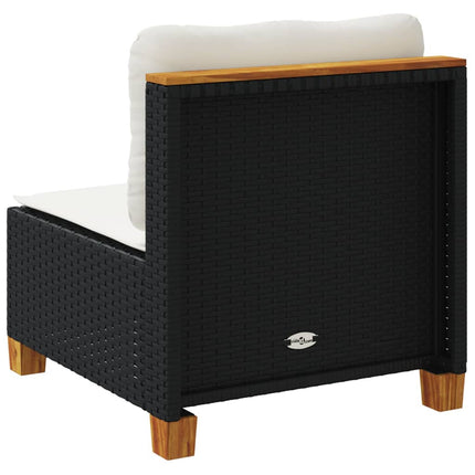 Tuinbank Zonder Armleuning Met Kussens Poly Rattan