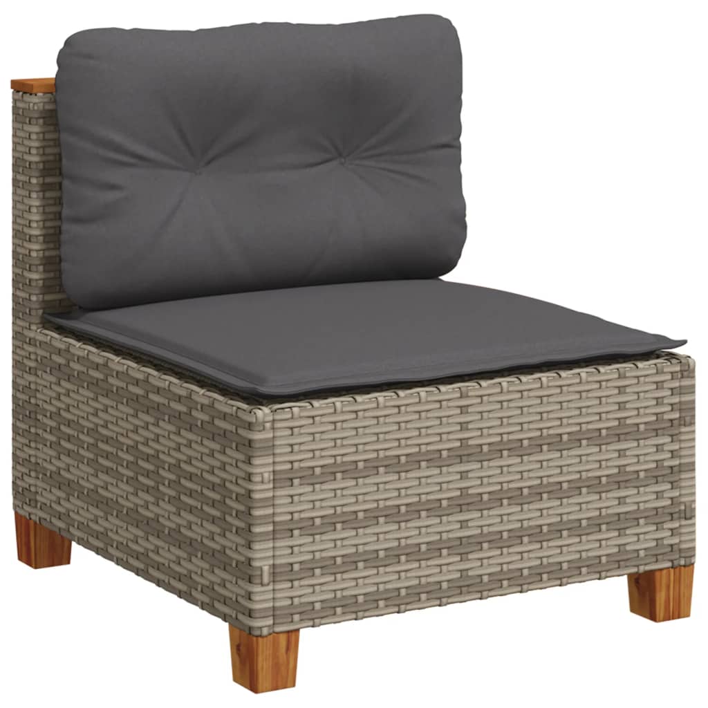 Tuinbank Zonder Armleuning Met Kussens Poly Rattan