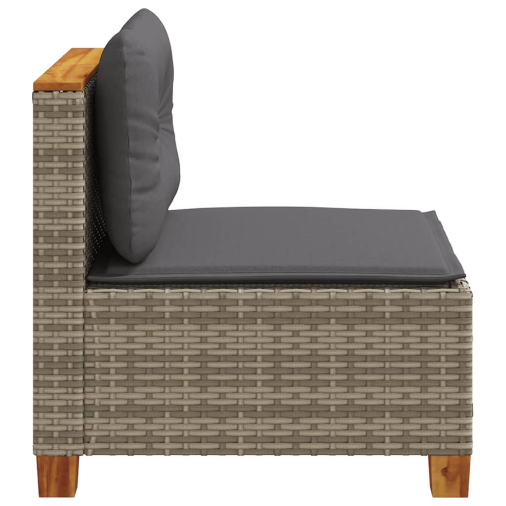 Tuinbank Zonder Armleuning Met Kussens Poly Rattan
