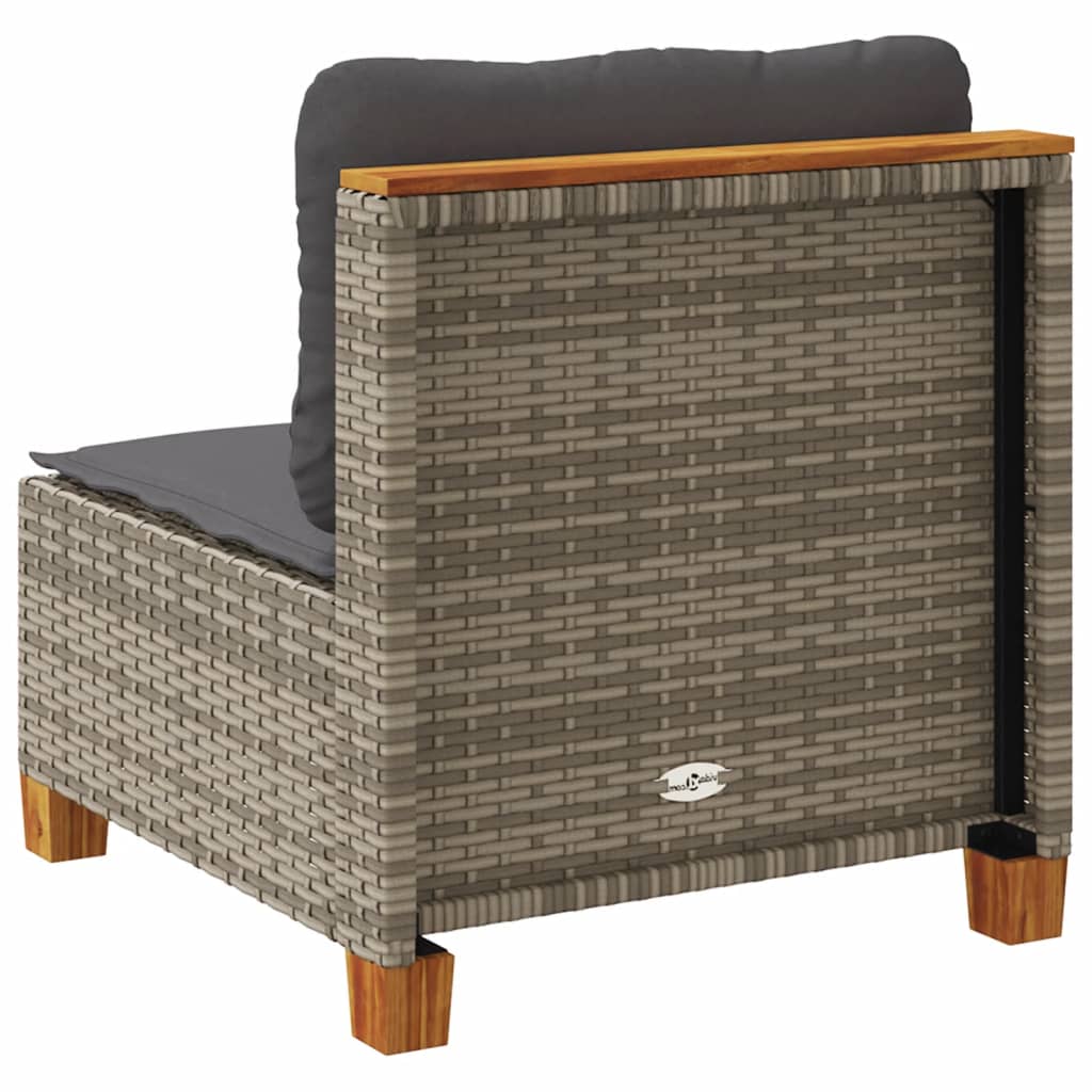 Tuinbank Zonder Armleuning Met Kussens Poly Rattan