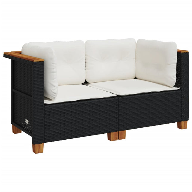 Tuinhoekbanken Met Kussens 2 St Poly Rattan