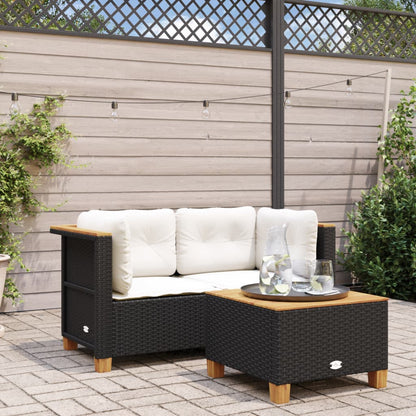 Tuinhoekbanken 2 St Met Kussens Poly Rattan