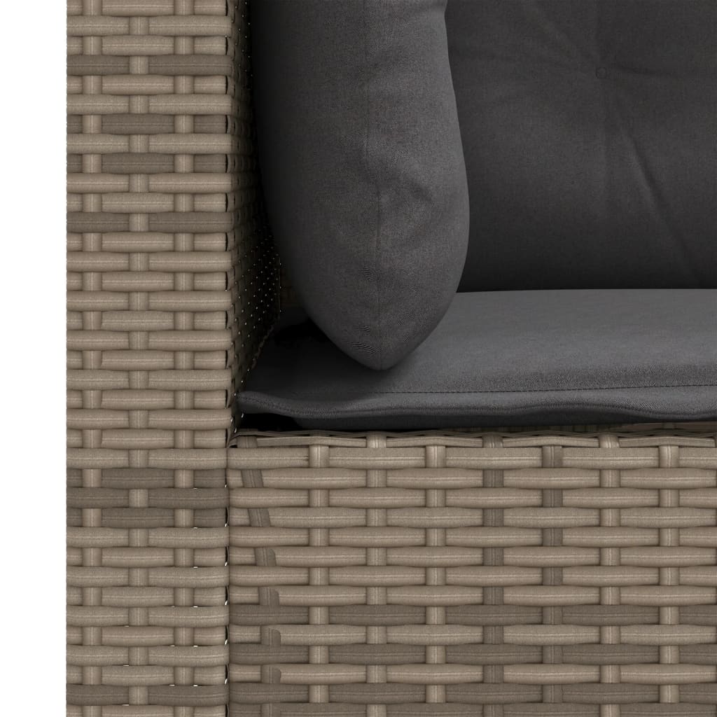 Tuinbank 3-Zits Met Kussens Poly Rattan