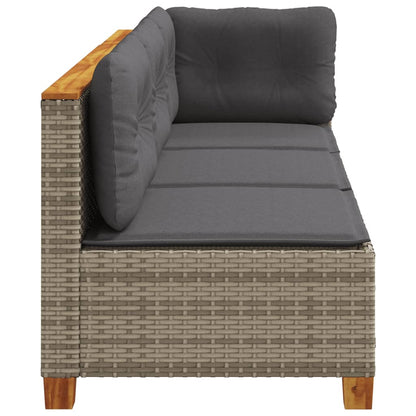 Tuinbank 3-Zits Met Kussens Poly Rattan