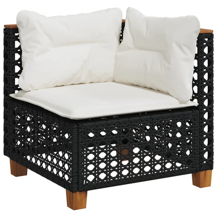 Tuinhoekbank Met Kussens Poly Rattan