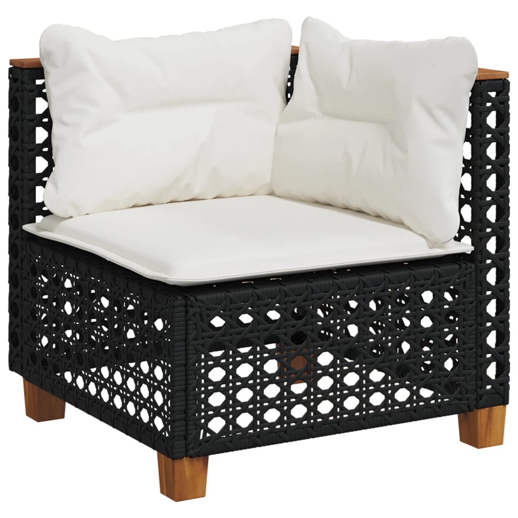 Tuinhoekbank Met Kussens Poly Rattan