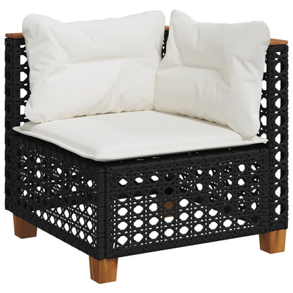 Tuinhoekbank Met Kussens Poly Rattan