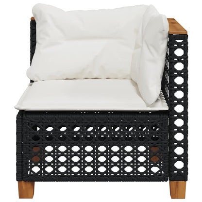 Tuinhoekbank Met Kussens Poly Rattan