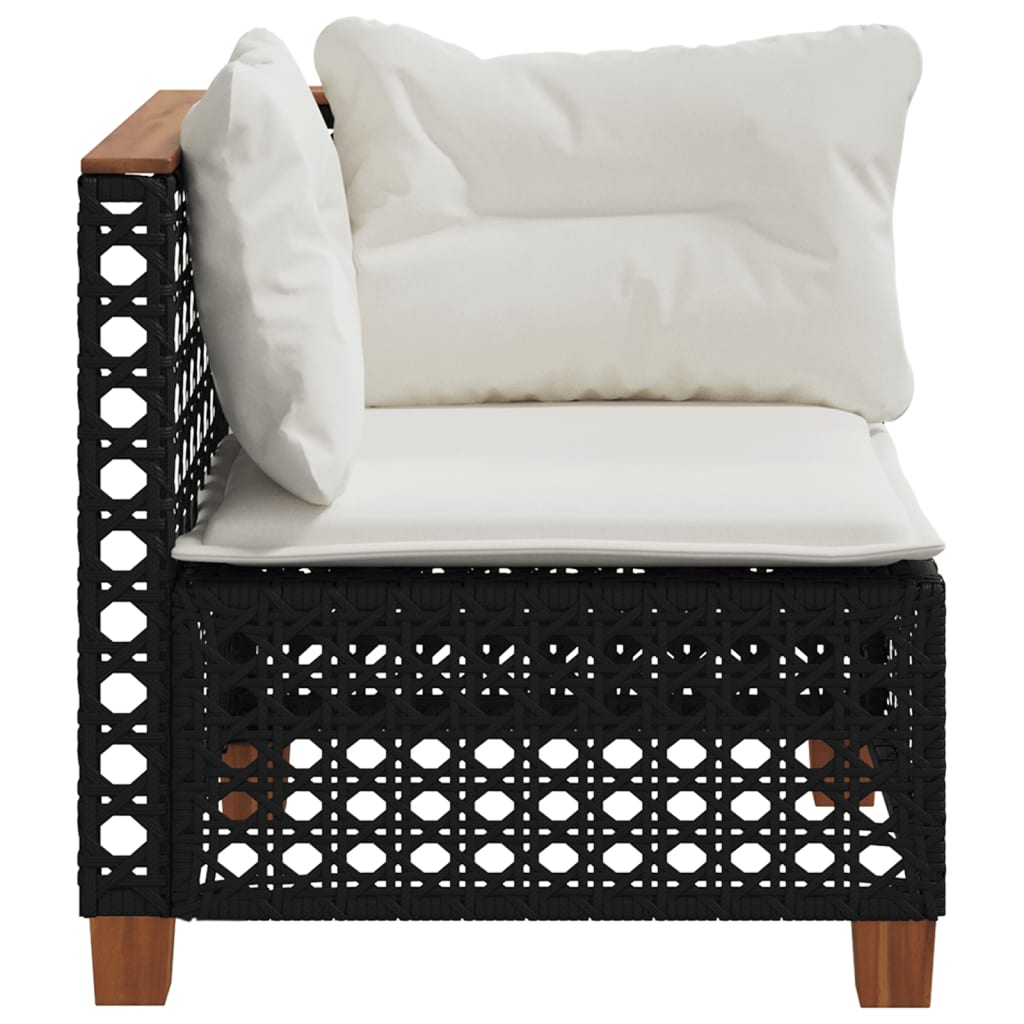 Tuinhoekbank Met Kussens Poly Rattan