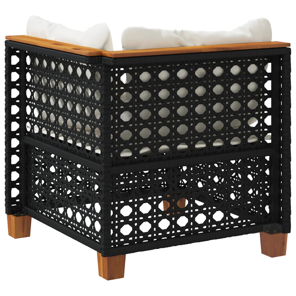 Tuinhoekbank Met Kussens Poly Rattan