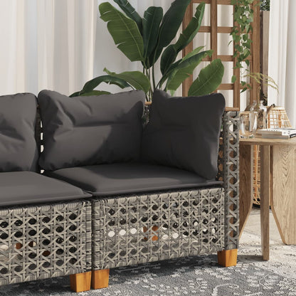 Tuinhoekbank Met Kussens Poly Rattan