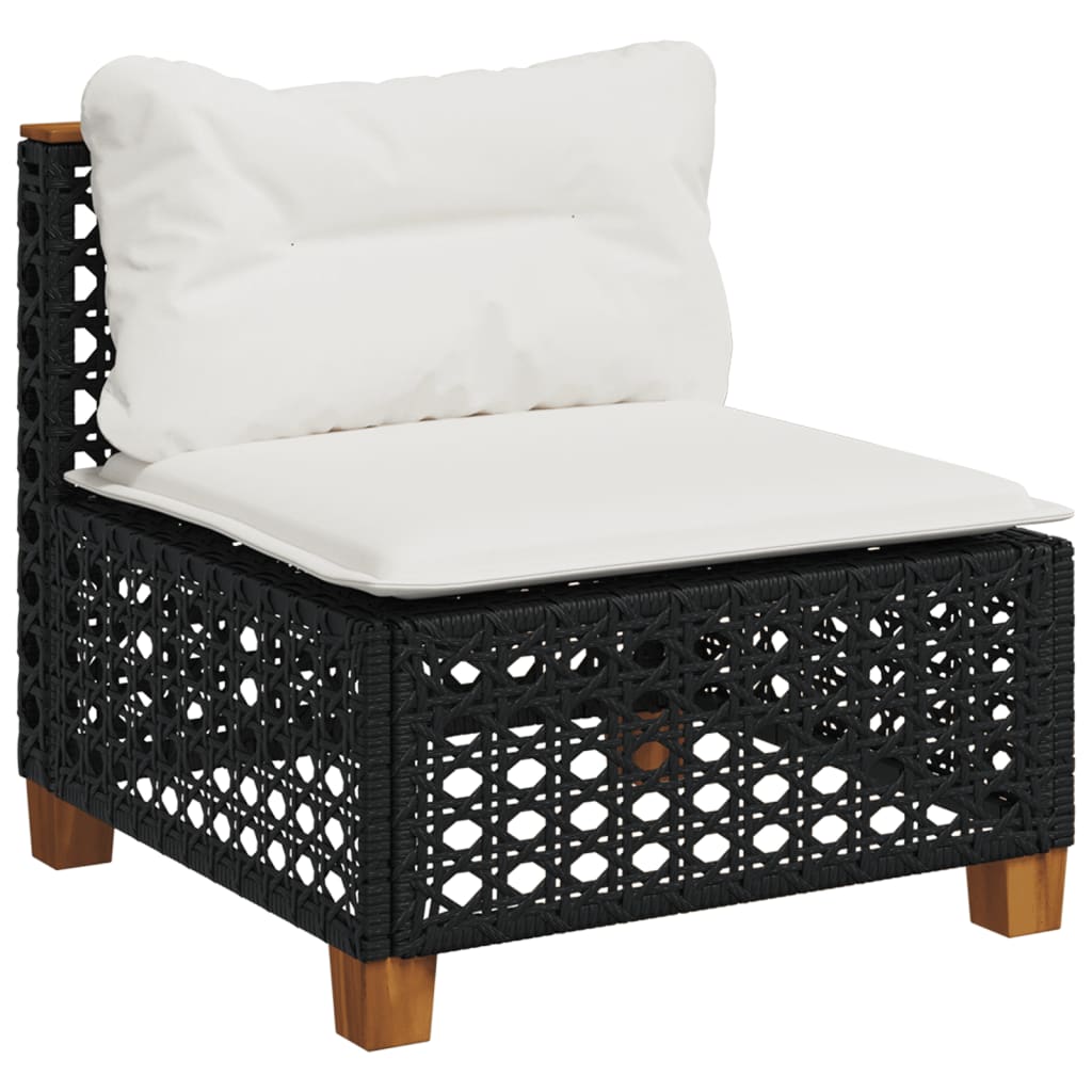 Tuinbank Zonder Armleuning Met Kussens Poly Rattan