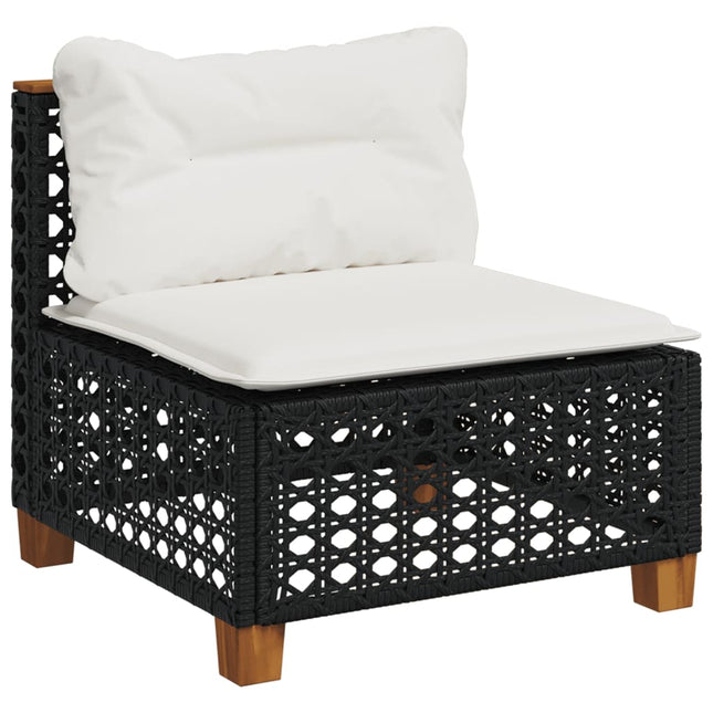 Tuinbank Zonder Armleuning Met Kussens Poly Rattan