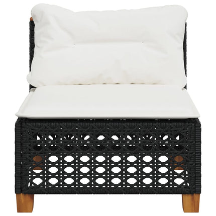 Tuinbank Zonder Armleuning Met Kussens Poly Rattan