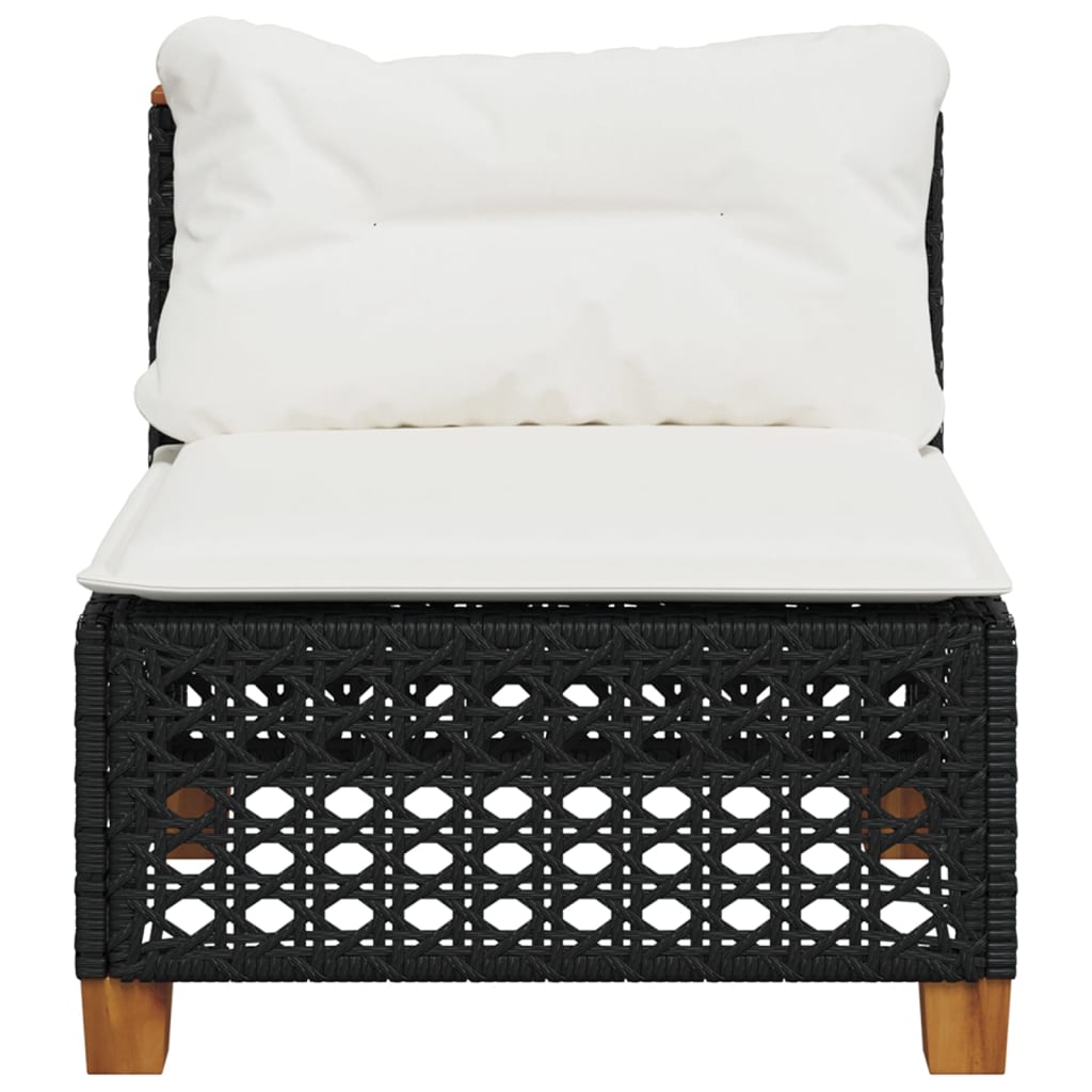 Tuinbank Zonder Armleuning Met Kussens Poly Rattan