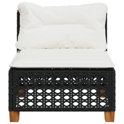 Tuinbank Zonder Armleuning Met Kussens Poly Rattan