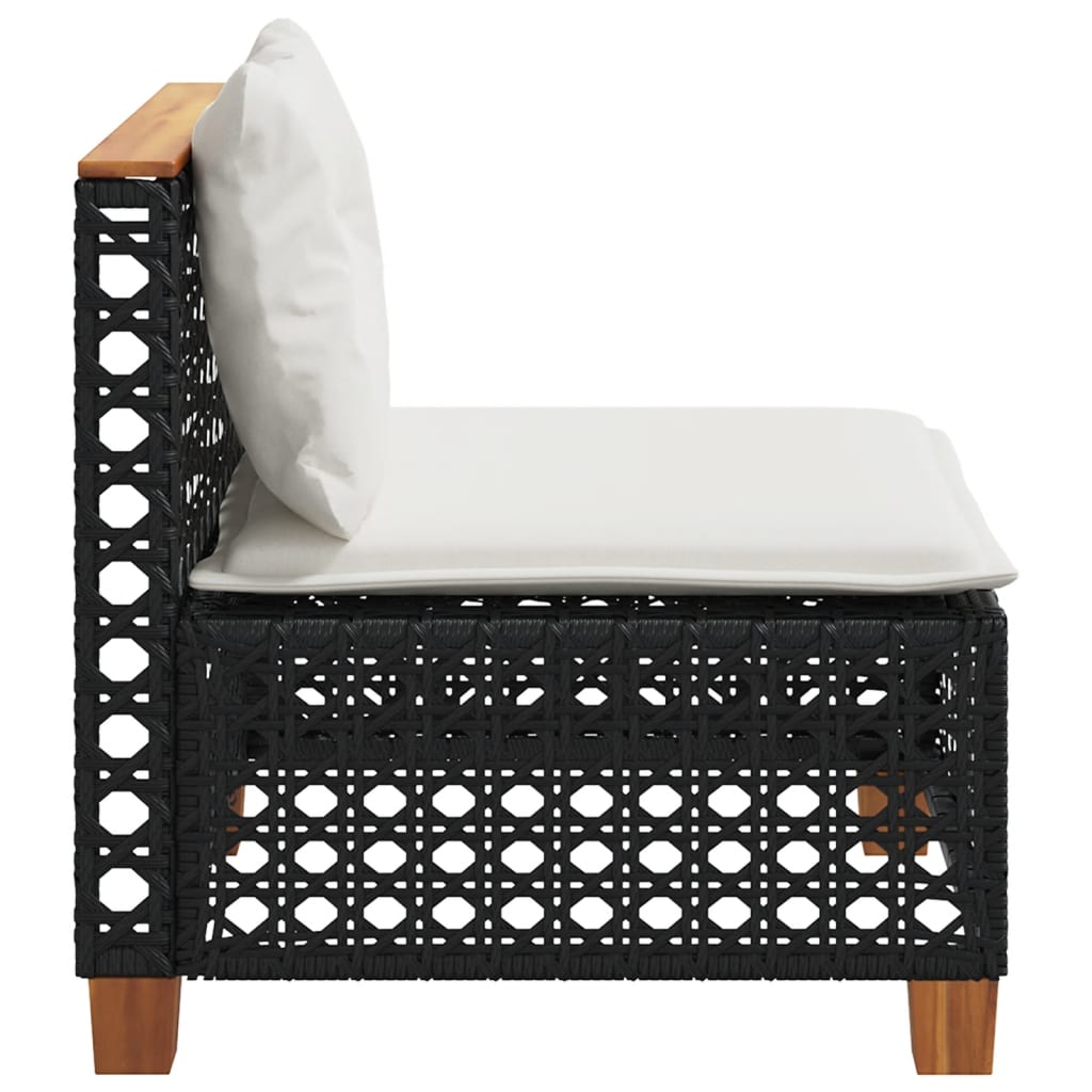 Tuinbank Zonder Armleuning Met Kussens Poly Rattan