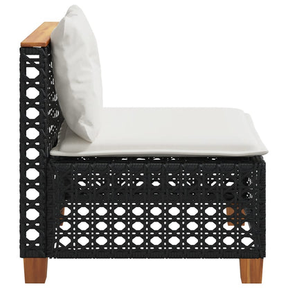 Tuinbank Zonder Armleuning Met Kussens Poly Rattan