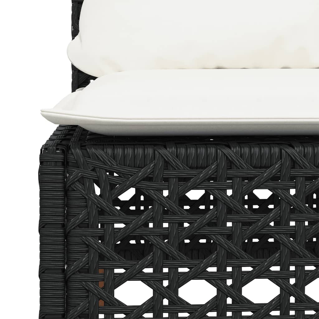 Tuinbank Zonder Armleuning Met Kussens Poly Rattan