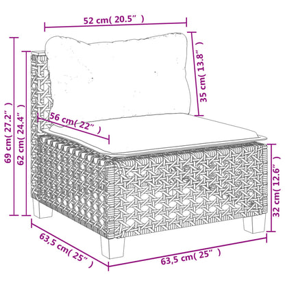 Tuinbank Zonder Armleuning Met Kussens Poly Rattan