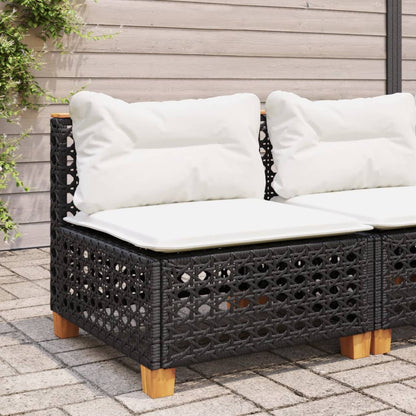 Tuinbank Zonder Armleuning Met Kussens Poly Rattan