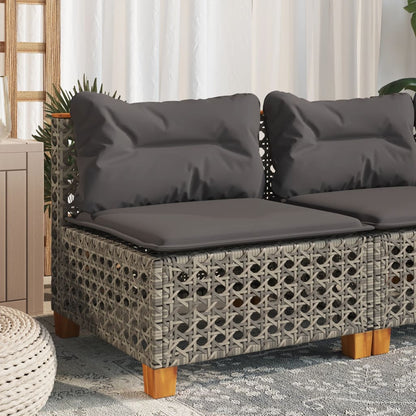 Tuinbank Zonder Armleuning Met Kussens Poly Rattan