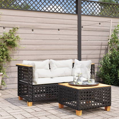 Tuinhoekbanken Met Kussens 2 St Poly Rattan