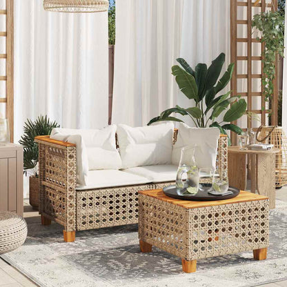 Tuinhoekbanken Met Kussens 2 St Poly Rattan