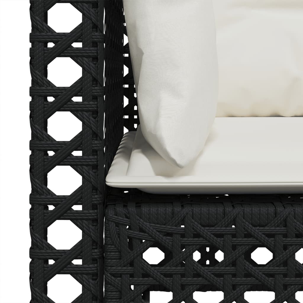 Tuinbank 3-Zits Met Kussens Poly Rattan