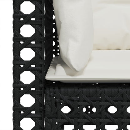 Tuinbank 3-Zits Met Kussens Poly Rattan