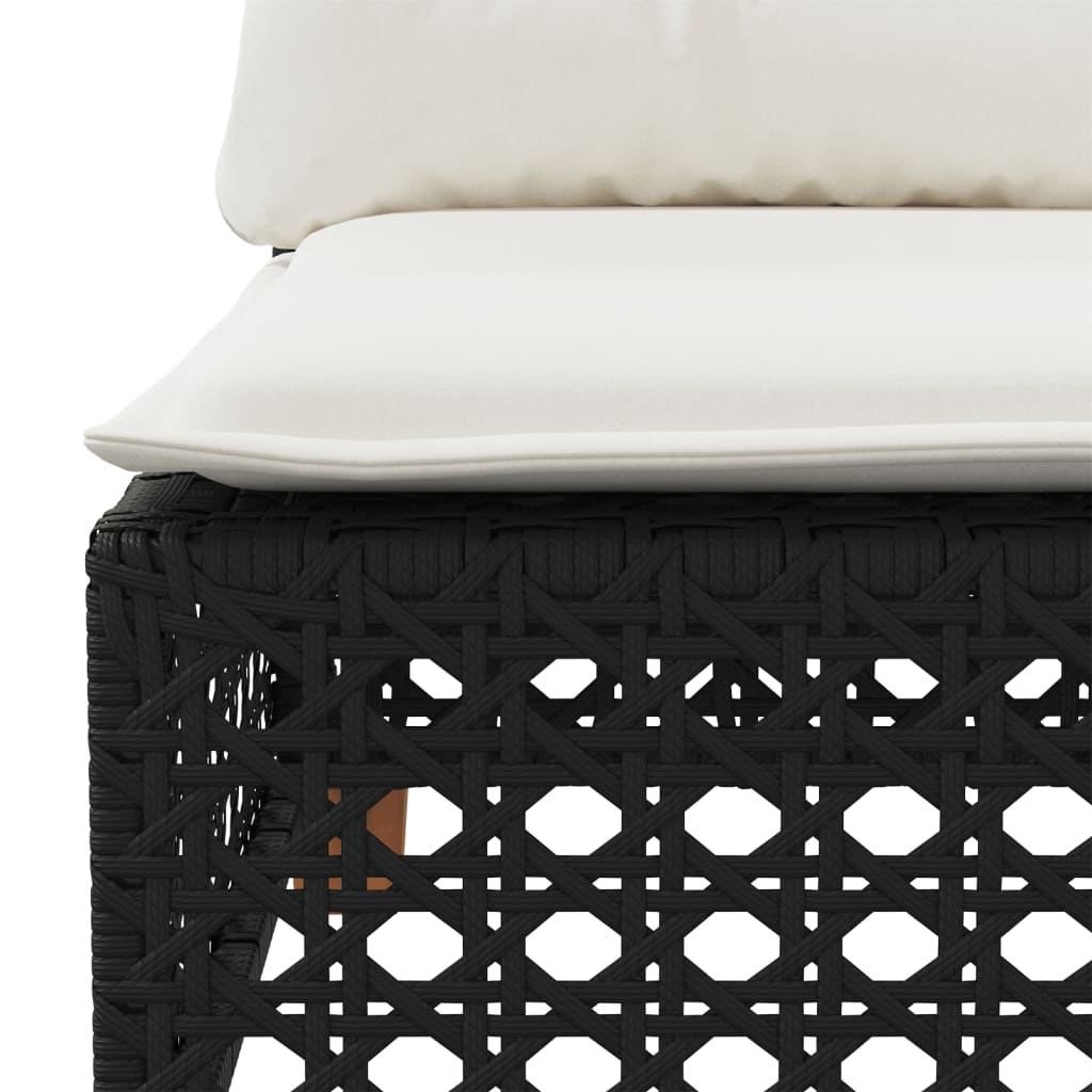 Tuinbank 3-Zits Met Kussens Poly Rattan