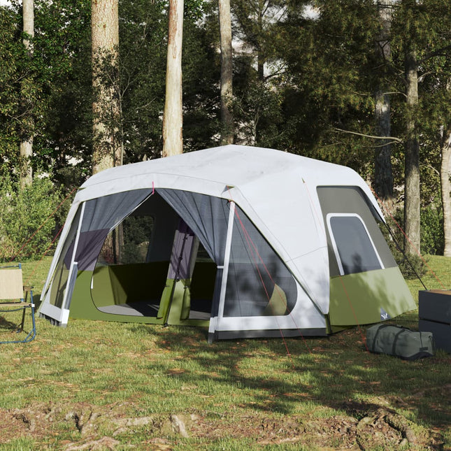 Tent Met Led 10-Persoons Snelontgrendeling Licht Groen