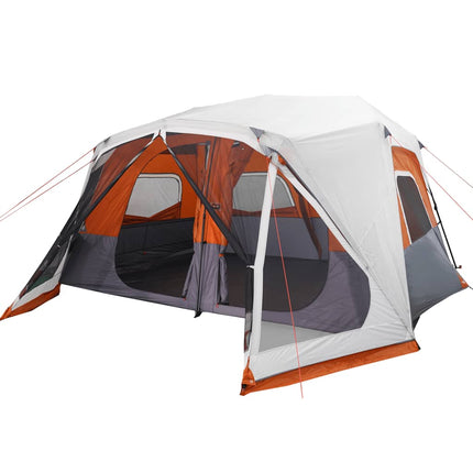 Tent Met Led 10-Persoons Snelontgrendeling Licht Grijs En Oranje