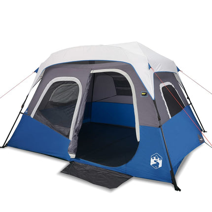 Tent Met Led 6-Persoons Snelontgrendeling Licht Blauw