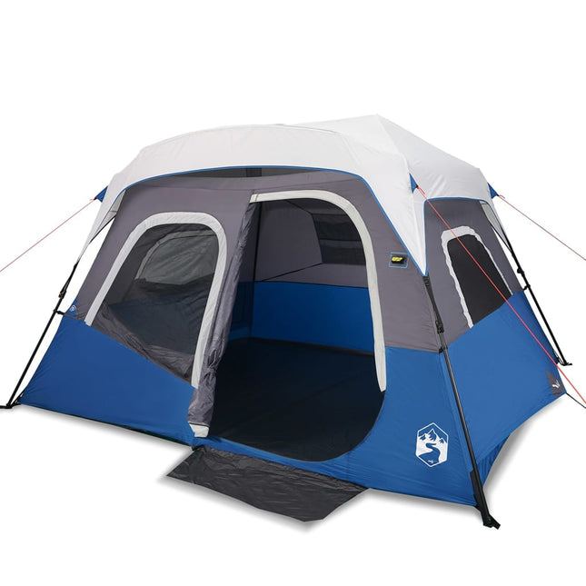 Tent Met Led 6-Persoons Snelontgrendeling Licht Blauw
