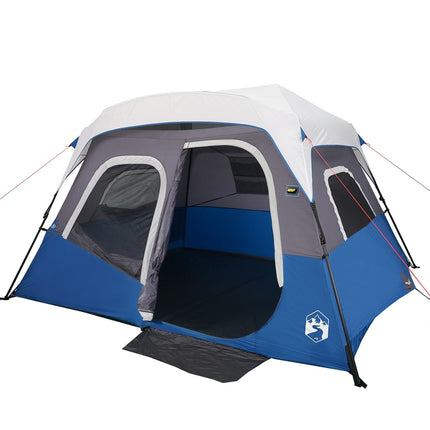 Tent Met Led 6-Persoons Snelontgrendeling Licht Blauw