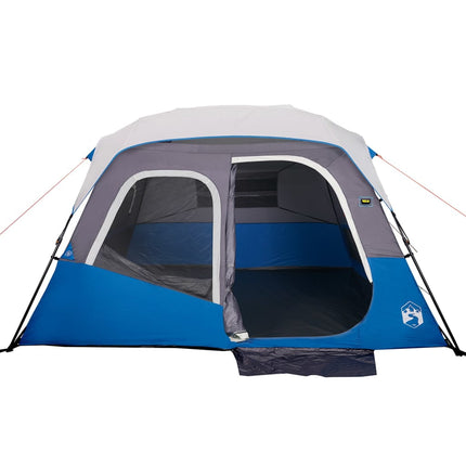Tent Met Led 6-Persoons Snelontgrendeling Licht Blauw