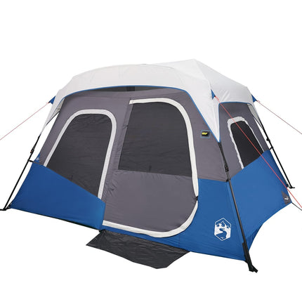 Tent Met Led 6-Persoons Snelontgrendeling Licht Blauw