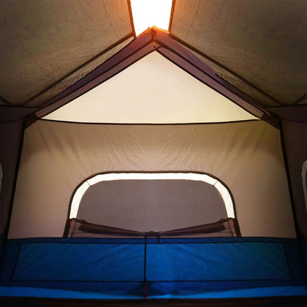 Tent Met Led 6-Persoons Snelontgrendeling Licht Blauw