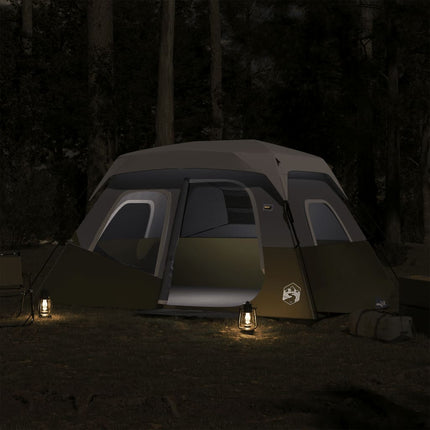 Tent Met Led 6-Persoons Snelontgrendeling Licht Groen